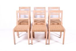 A set of six 20th century chairs.