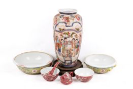 An assortment of 20th century Asian style ceramics.