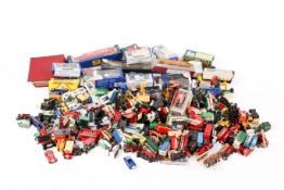 A collection of diecast vehicles.