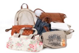A collection of ladies designer bags.