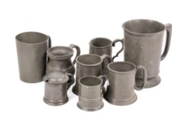 A collection of pewter.