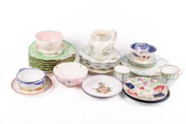 A collection of assorted vintage and modern ceramic tableware.