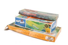 Three vintage model vehicle kits. Comprising an Aurora 'USS Enterprise' No.