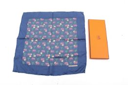 A Hermes silk pocket square (pochette).