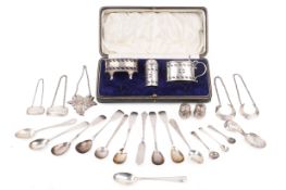 A group of Georgian and later silver table items.