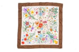 A vintage Gucci silk scarf designed by Vittorio Accornero de Testa.
