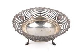 An early 20th century pierced silver bonbon dish.