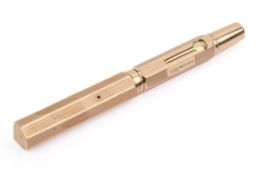 A 9ct gold mounted Waterman's Ideal fountain pen.