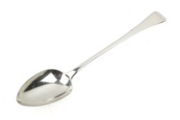 A Georgian silver serving spoon.