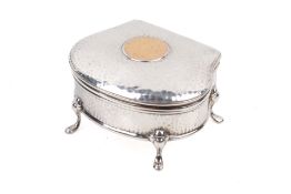 An early 20th century silver ring box.