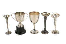 Five 20th century silver silver items.
