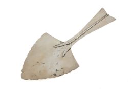 A silver cake slice by Dorothy May Budd.