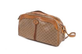 A vintage Gucci coated canvas shoulder bag.
