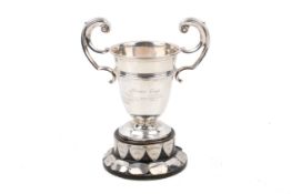 An early 20th century silver twin-handled trophy, 'The Novie Cup'.