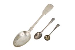 Three assorted Victorian and later silver spoons.