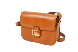 A vintage Celine tan leather handbag.