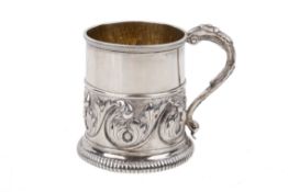 A Georgian silver mug.