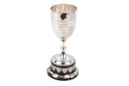 A silver trophy cup, 'The Downes Cup'.
