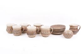 A 20th century Tony Bristow studio pottery art tea set.