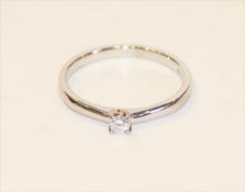 18 k Weißgold Ring mit Diamant, Neupreis 1200,- €, Gr. 54