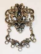 Silber Trachten-Rockstecker mit Hirschdekor, ohne Anhänger, 29 gr., L 7 cm
