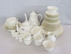 Wedgwood Kaffee- und Speise-Serviceteile, Bone China, Gold Chelsea, 4 Speiseteller, 6