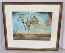 Lithographie 'Die Versuchung des heiligen Antonius', signiert Salvador Dali, Nr. 145/300, mit