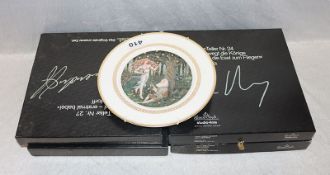 4 Royal Worcester Wandteller 'The King Arthur Plates', D 23 cm