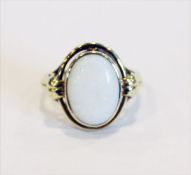 14 k Gelbgold Opal Ring, 4,33 gr., Gr. 59