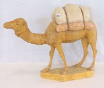 Holz Skulptur 'Dromedar', sehr detailliert geschnitzt, H 51 cm, L 65 cm
