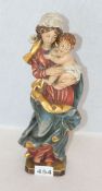 Holzskulptur 'Maria mit Kind', farbig gefaßt, H 34,5 cm