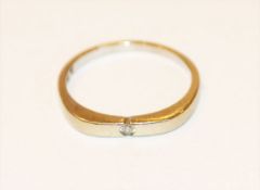 14 k Weißgold Ring mit Diamant, 2,4 gr., Gr. 56