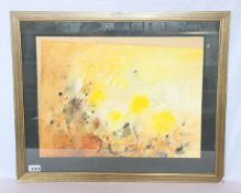 Aquarell 'Sonnen gehen auf', signiert Eduard Streibl, mit Passepartout unter Glas gerahmt, Rahmen