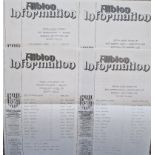 1986-87 WEST BROMWICH ALBION HOME RESERVE / YOUTH PROGRAMMES X 19