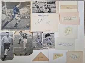 LEICESTER CITY 1930'S - 1950'S PLAYERS AUTOGRAPHS X 16