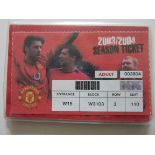 2003-04 MANCHESTER UNITED SEASON TICKET BOOK