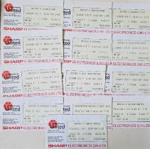 1983-84 MANCHESTER UNITED COMPLETE SET OF HOME MATCH TICKETS X 27