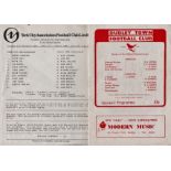 1976/77 F.A. CUP DUDLEY TOWN V YORK CITY PLUS SINGLE SHEET REPLAY