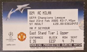 2004-05 MANCHESTER UNITED V AC MILAN CHAMPIONS LEAGUE TICKET