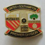 2014-15 MANCHESTER UNITED V SOUTHAMPTON MATCH DAY BADGE