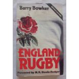 RUGBY UNION - ENGLAND RUGBY BY BARRY BOWKER WITH AUTOGRAPHS