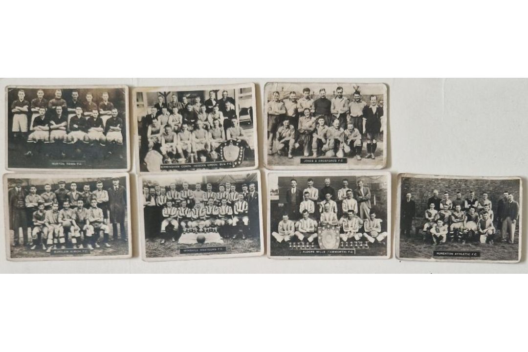 ARDATH CIGARETTES FOOTBALL PHOTOCARDS X 7 - Image 1 of 2