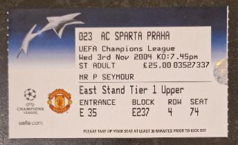 2004-05 MANCHESTER UNITED V AC SPARTA PRAHA CHAMPIONS LEAGUE TICKET