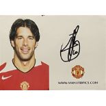 MANCHESTER UNITED OFFICIAL CLUB RUUD VAN NISTELROOY SIGNED PHOTO CARD