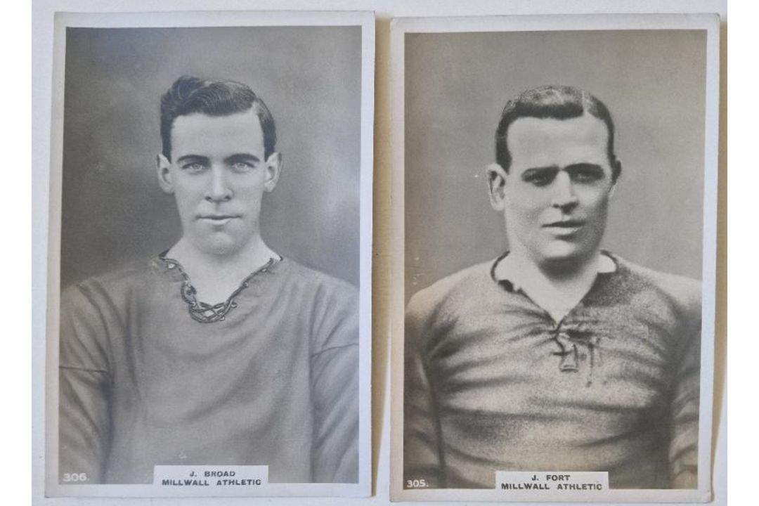 1920'S PINNACE FOOTBALL CABINET CARDS NUMBERS 305 & 306 MILLWALL