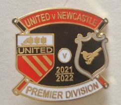 2021-22 MANCHESTER UNITED V NEWCASTLE UNITED BADGE