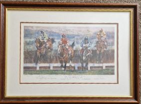 HORSE PACING 1999 GOLD CUP AUTOGRAPHED & FRAMED LIMITED EDITION PRINT
