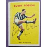 WEST BROMWICH ALBION BOBBY ROBSON AUTOGRAPHED VINTAGE A&BC BUBBLEGUM CARD
