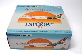 Inflight Models or similar 1/200 diecasst model aircraft comprising, Inflight 200 Kenya Airways (The
