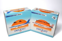 A duo of diecast model aircraft 1/200 scale issues comprising 1) Inflight 200 EL7YAL7X Boeing 767-